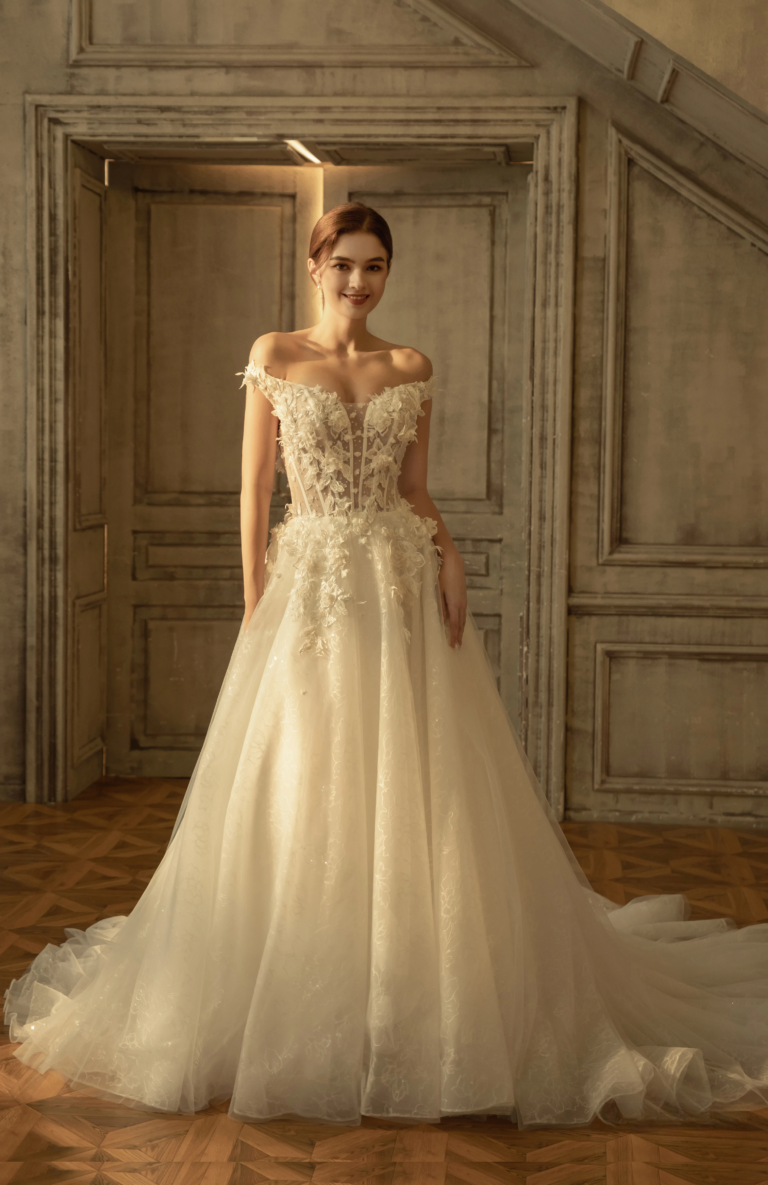 What kind of wedding dress is suitable for X-shaped brides?